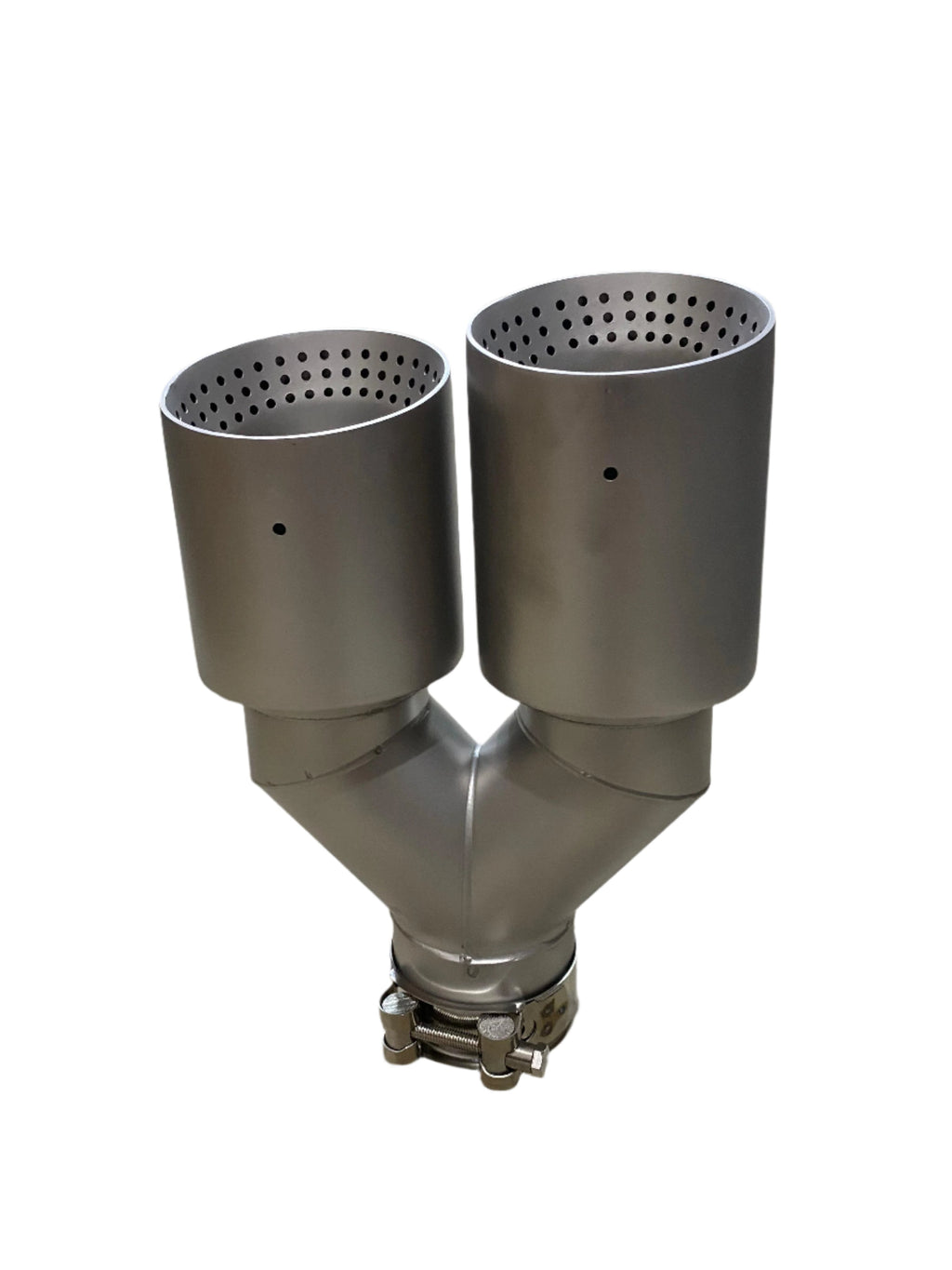 Matte Finish Perforated Akrapovic "Double" Tips