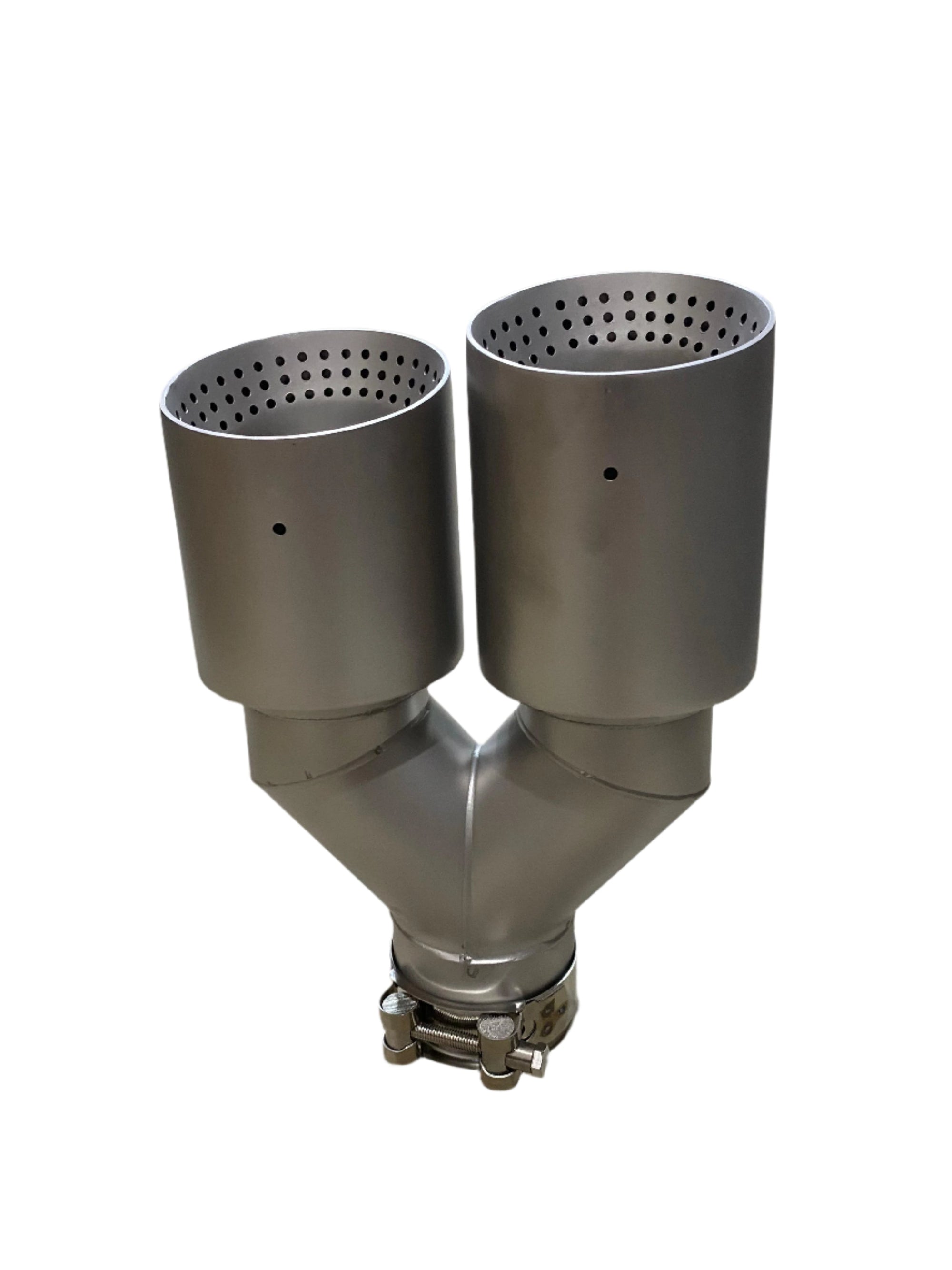 Matte Finish Perforated Akrapovic "Double" Tips