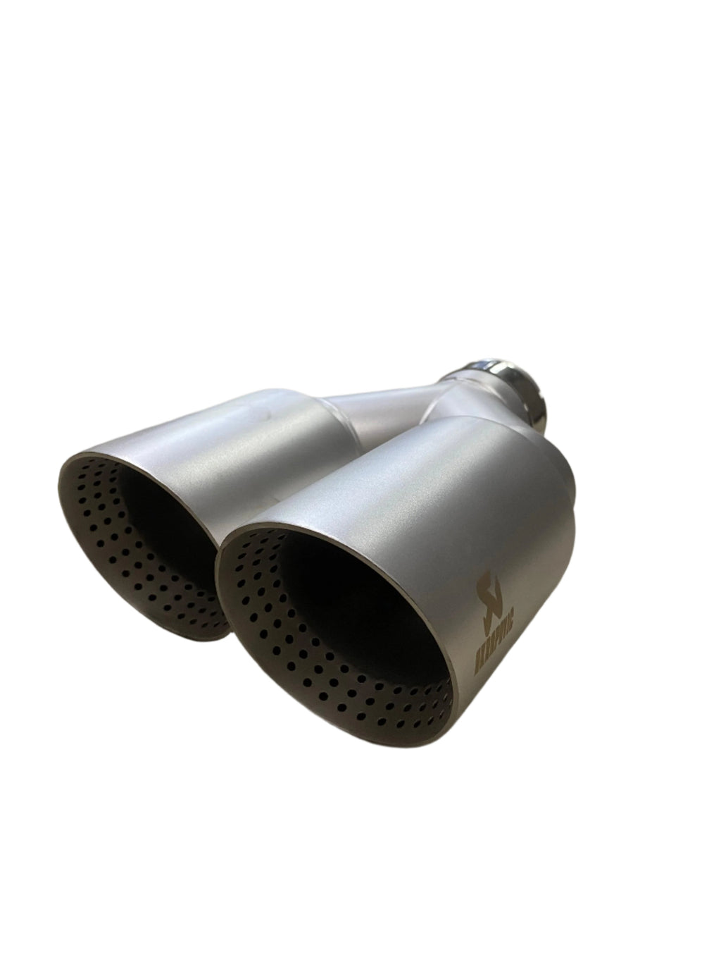 Matte Finish Perforated Akrapovic "Double" Tips